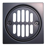 Floor Drain, Brass-Built, Tile-Square, Oil Rubbed Bronze Finish - by Plumb USA