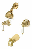 Trim Kit for 2-handle Shower Valve Porcelain Handle, Fit Price Pfister Compression Stem Showers -By Plumb USA