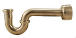 P-trap, 1 1/2" Brass Tubular, Satin Nickel Finish - By PlumbUSA