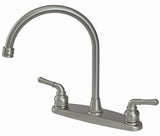 8" Kitchen Deck Faucet, 2-handle, Washerless Cartridge