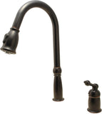 16"-high Single Handle Pull-Down Kitchen Faucet, Oil Rubbed Bronze Finish