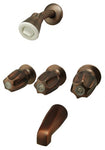 Trim Kit for 3-Handle Shower Valve, Fit Price Pfister Compression Stem Showers, Oil Rubbed Bronze with Copper Tone