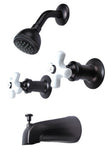 Trim Kit for 2-handle Tub & Shower Valve, Fit Price Pfister Compression Stem Showers, Oil Rubbed Bronze Finish -By Plumb USA
