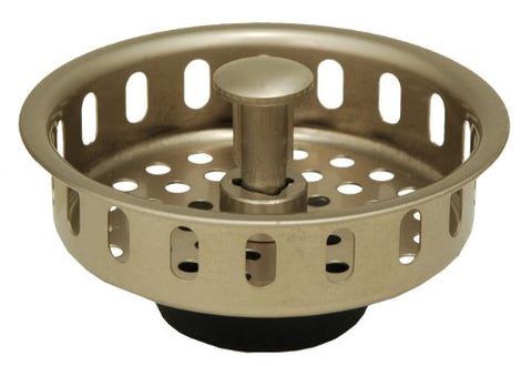 Stainless Steel Replacement Basket for Kitchen Sink, Satin Nickel Finish