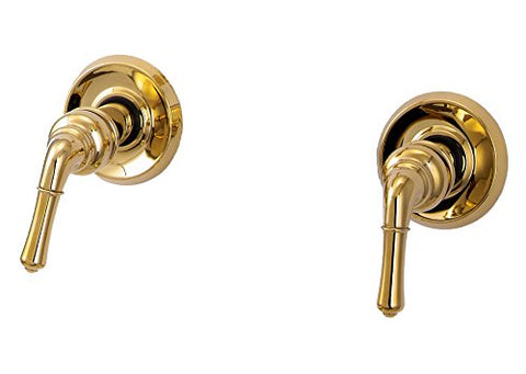 Trim Kit for 2-handle Shower Valve, Fit Delta Washerless Shower, Polished Brass Finish -By Plumb USA 38822