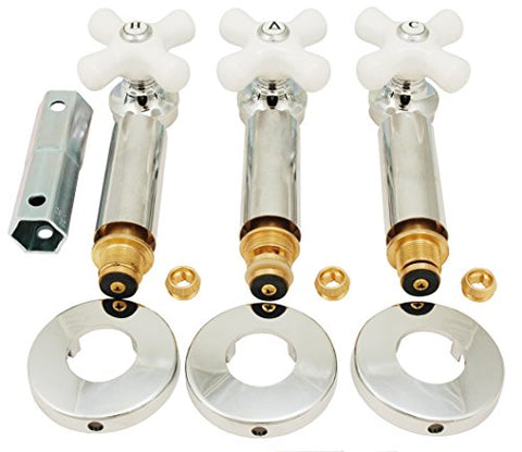Shower Repair Kit Fits Price Pfister Crown Imperial Shower Faucet, with Porcelain Handles, Satin Nickel Finish -By Plumb USA