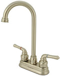 4" Bar Faucet, Satin Nickel, Washerless, By Plumb USA