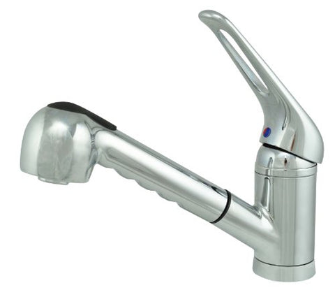 Pull-out RV Kitchen Deck Faucet, One-hole Installation, Chrome