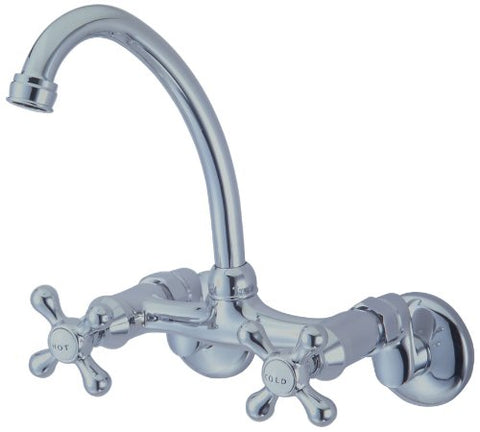 6" to 9" Adjustable Wall Mount Kitchen Faucet, Ceramic Disc Cartridge