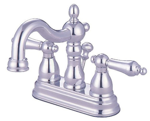 4" Lavatory Centerset Faucet, Classic Two Handles, Washerless