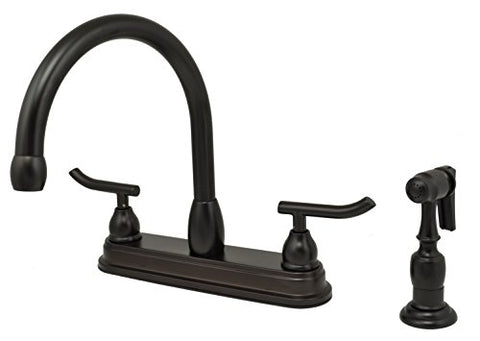8" Kitchen Deck Faucet, Verdi Series, Oil Rubbed Bronze Finish - By Plumb USA
